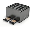 Bosch TAT5P445GB DesignLine Toaster, 4 Slice, Grey