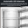 Teknix TH60TLX Tall Larder Fridge, Stainless Steel, E Rated