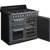 Smeg TR103GR Victoria Gloss Slate Grey 100cm Dual Fuel Range Cooker, A Rated