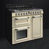 Smeg TR103P Victoria 100cm Dual Fuel Range Cooker, Cream, A Rated