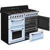 Smeg TR4110AZ Victoria 110cm Dual Fuel Range Cooker, Blue, A Rated