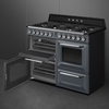 Smeg TR4110GR Victoria 110cm Dual Fuel Range Cooker, Grey, A Rated