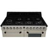 Smeg TR4110P1 Victoria 110cm Dual Fuel Range Cooker, Cream, A Rated