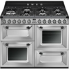 Smeg TR4110X-1 Victoria Stainless Steel 110cm Dual Fuel Range Cooker, A Rated
