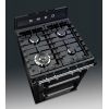 Smeg TR62BL Victoria Dual Fuel Cooker with Double Oven, Black, A Rated