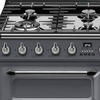 Smeg TR93GR Victoria Slate Grey 90cm Dual Fuel Range Cooker, A Rated