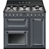 Smeg TR93GR Victoria Slate Grey 90cm Dual Fuel Range Cooker, A Rated