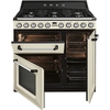 Smeg TR93P Victoria 90cm Dual Fuel Range Cooker, Cream, A Rated