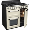 Smeg TR93P Victoria 90cm Dual Fuel Range Cooker, Cream, A Rated