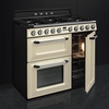 Smeg TR93P Victoria 90cm Dual Fuel Range Cooker, Cream, A Rated
