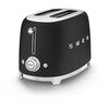 Smeg TSF01BLMUK Retro Toaster, 2 Slice, Black