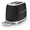 Smeg TSF01BLMUK Retro Toaster, 2 Slice, Black