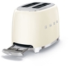 Smeg TSF01CRUK Retro Toaster, 2 Slice, Cream