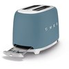 Smeg TSF01SBMUK Retro Toaster, 2 Slice, Blue