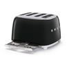 Smeg TSF03BLUK Retro Toaster, 4 Slice, Black