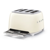 Smeg TSF03CRUK Retro Toaster, 4 Slice, Cream