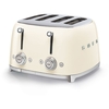 Smeg TSF03CRUK Retro Toaster, 4 Slice, Cream