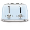 Smeg TSF03PBUK Retro Toaster, 4 Slice, Blue