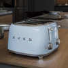 Smeg TSF03PBUK Retro Toaster, 4 Slice, Blue