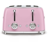 Smeg TSF03PKUK Retro Toaster, 4 Slice, Pink