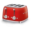 Smeg TSF03RDUK Retro Toaster, 4 Slice, Red