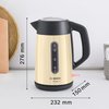 Bosch TWK4P437GB DesignLine Kettle, Cream