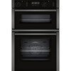 Neff U2ACH7AG7B N50 Built-In Electric Double Oven, Graphite Grey with Pyrolytic Cleaning, A Rated