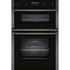 Neff U2ACM7HG0B N50 Built-In Electric Double Oven, Graphite Grey with Pyrolytic Cleaning, A Rated