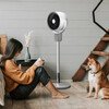 Vybra VS001-OF Oscillator Dual Height Tile & Swing Oscillating Fan, White