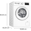 Bosch WAN28254GB Series 4 Washing Machine, 8kg, 1400 Spin, White, A Rated