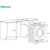 Hisense WD3M841BWI Integrated Washer Dryer, 8kg/6kg, 1400 Spin, White, B Rated