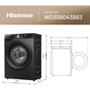 Hisense WD3S8043BB3 Washer Dryer, 8kg/5kg, 1400 Spin, Black, D Rated