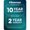 Hisense WD5S1045BB Washer Dryer, 10.5kg/6kg, 1400 Spin, Black, D Rated