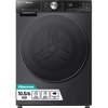 Hisense WD5S1045BB Washer Dryer, 10.5kg/6kg, 1400 Spin, Black, D Rated
