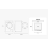 Samsung WD90DG5B15BEEU Series 5 Washer Dryer, 9kg/6kg, 1400 Spin, White, D Rated