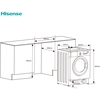 Hisense WF3M841BWI Integrated Washing Machine, 8kg, 1400 Spin, White, A Rated