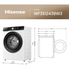 Hisense WF3S1243BW3 Washing Machine, 12kg, 1400 Spin, White, A Rated