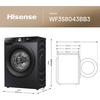 Hisense WF3S8043BB3 Washing Machine, 8kg, 1400 Spin, Black, A Rated