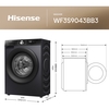 Hisense WF3S9043BB3 Washing Machine, 9kg, 1400 Spin, Black, A Rated