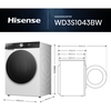 Hisense WF5S1045BW 5S Series Washing Machine, 10.5kg, 1400 Spin, White, A Rated