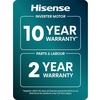 Hisense WF5S1245BB 5S Series Washing Machine, 12kg, 1400 Spin, Black, A Rated