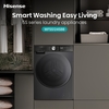 Hisense WF5S1245BB 5S Series Washing Machine, 12kg, 1400 Spin, Black, A Rated