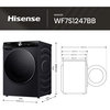 Hisense WF7S1247BB Washing Machine, 12kg, 1400 Spin, Black, A Rated