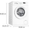 Bosch WGE03408GB Series 2 Washing Machine, 8kg, 1400 Spin, White, A Rated