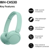 Sony WHCH530G.CE7 Headphones, Green