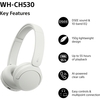 Sony WHCH530W.CE7 Headphones, White