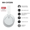 Sony WHCH720NW.CE7 Headphones, White