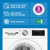 Bosch WNA144V9GB Series 4 Washer Dryer, 9kg/5kg, 1400 Spin, White, E Rated