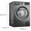 Bosch WQG245R2GB Series 6 Heat Pump Tumble Dryer, 9kg, Grey, A+++ Rated