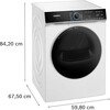 Siemens WR47B2C9GB Heat Pump Tumble Dryer, 9kg, White, A+++ Rated
